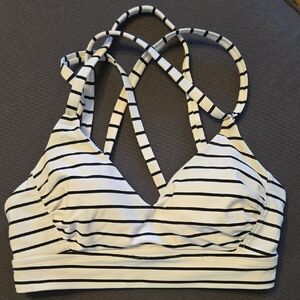 Striped Women's Swim Top